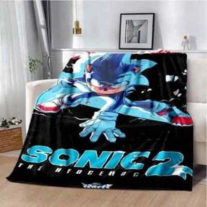 Sonic the Hedgehog cartoon children's bedroom decoration blanket living room - Picture 1 of 9