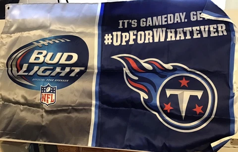 Tennessee Titans Flag 3ftx5ft Its Game Day Get #Up For Whatever Bud Light Cover