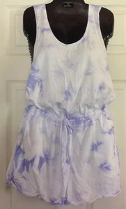 Kensie Performance Women's White Purple Hand Dyed Knit Romper Size M NWT $59 - Picture 1 of 4