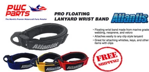 ATLANTIS PRO Floating Wrist Lanyard Band Yamaha SeaDoo Kawasaki Black Red Blue - Picture 1 of 5