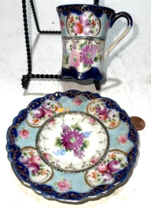 Antique Nippon Coffee/Tea Cup & Saucer Porcelain - Picture 1 of 6