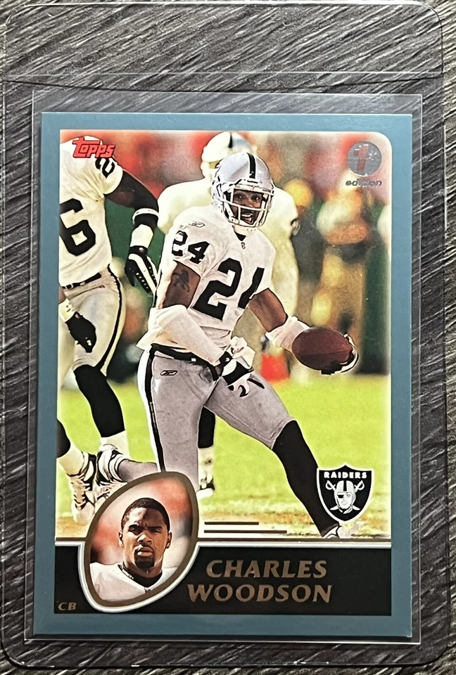 2003 Topps 🏈 1st Edition #184 CHARLES WOODSON 🏈 Raiders 🏈 FREE SHIPPING 🏈 - Image 1 of 2