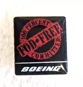 Vintage Boeing FOD FREE Label Hat Pin - 100 Percent FOD FREE Committed, Aircraft - Picture 1 of 4