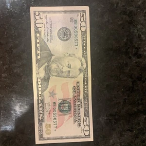 United States $50 Star Note 2013 MB District B2 - Picture 1 of 12