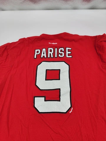 New Jersey Devils Zach Parise Red Reebok Jersey T-Shirt Men's XXL 2XL Cover