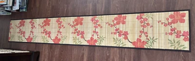 Corredor de mesa bambú floral 90 pulgadas x 13 pulgadas Foto 1 de 4