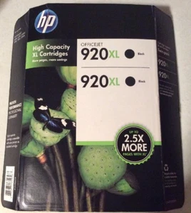 Exp. Cartucce di inchiostro nero originali HP 920XL Twin Pack #CN701BN scadute 02/2015 - Foto 1 di 4