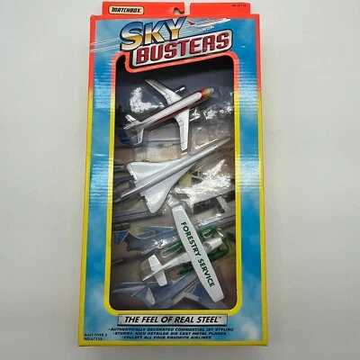 Matchbox Sky Busters Planes Forestry Service Pontoon Boeing 777-200 Die Cast - Image 1 of 4