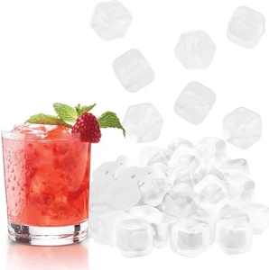 Reusable Ice Cubes, 40 Pack Cubes for Drinks, Refreezable White - Picture 1 of 7