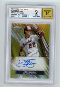 2024 Topps Chrome Black Jim Palmer Gold Ref AUTO #/50 BGS 9 MINT /10 (KE) - Picture 1 of 1