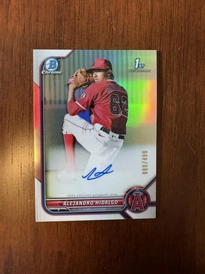 2022 Topps Chrome | Alejandro Hidalgo Angels | 1st Bowman Refractor Auto /499 - Image 1 of 2
