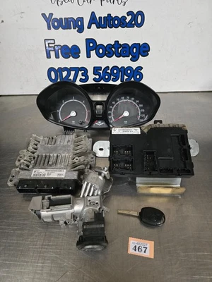 FORD FIESTA MK7 1.4 TDCI DIESEL MANUAL COMPLETE ECU KIT SET 8V21-12A650-EC - Image 1 of 4