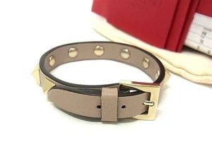 Pulsera VALENTINO GARAVANI Rockstud TW0J0255VIT Rosa Beige Cuero Para Mujer Nueva - Imagen 1 de 4