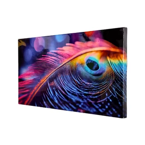 TAKORO lackbeschichtete Leinwand Wandkunst, 20,25"x11,5" Zoll, glänzende Oberfläche (Pfau) - Bild 1 von 6