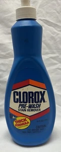 Vintage CLOROX Prelavaggio Smacchiatore Formula Spessa Fuori Produzione 1987 COMPLETO - Foto 1 di 4