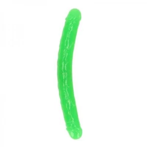 Realrock Glow In The Dark Double Dong 15 In. Dual-ended Dildo Neon Green - Picture 1 of 1