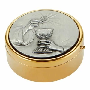IHS Chalice Pyx Holds 60 Hosts Container for Home or Hospital, 3 1/4 In - Photo 1 sur 2