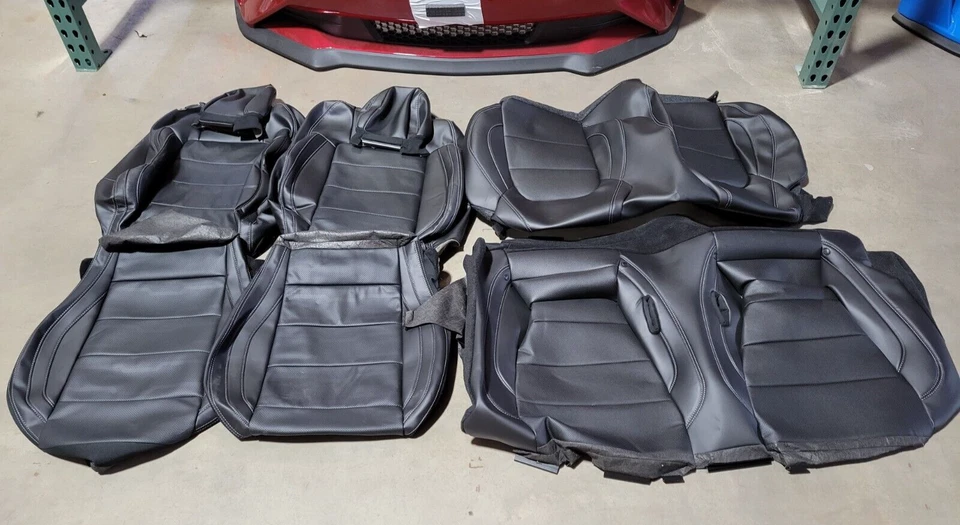 New Take Off Leather Seat Covers Fits 2015-2023 Mustang CONVERTIBLE - Image 1 of 4