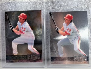 1996 Fleer Metal Universe - #211 Gregg Jefferies - 2 Cards