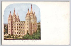 Postcard The Great Mormon Cathedral Salt Lake City Utah USA JF1.73 - Picture 1 of 2