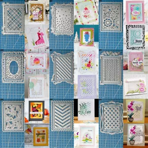 Metal Cutting Dies Background Frame Scrapbooking Embossing Paper Card Stencils - Picture 1 of 34