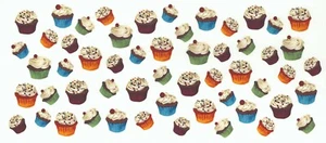 Mattierter Cupcake Becher Tasse Verpackung 7,5 x 3,25 Zoll Überglasur Wasserschiebe Keramik Aufkleber - Bild 1 von 1