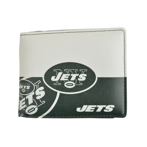 New Synthetic Leather Graphic Logo Bi-Fold Wallet - NFL New York Jets Cover