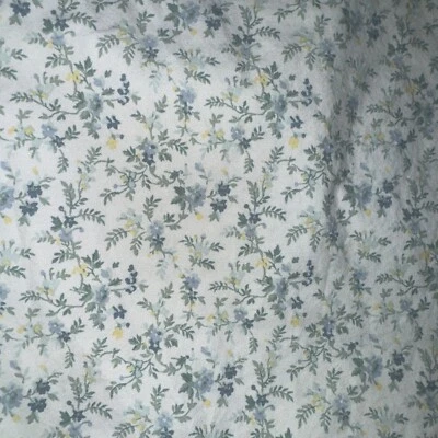 Juego de sábanas planas y ajustables Ralph Lauren pequeñas azules amarillas flores tamaño completo algodón Foto 1 de 4