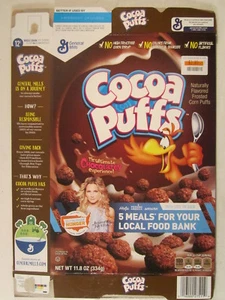 MT Cereal Box COCOA PUFFS 2016 11.8oz Jennifer Nettles OUTNUMBER HUNGER [G7D7k] - Picture 1 of 2