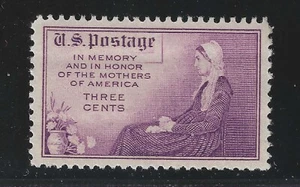 U.S. STAMP #737 --- 3c MOTHERS (ROTARY) - XF - MINT - GRADED 90 - Picture 1 of 3