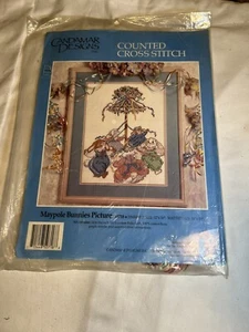 Candamar Designs Maypole Bunnies Picture 50718 Counted Cross Stitch Kit - Picture 1 of 6