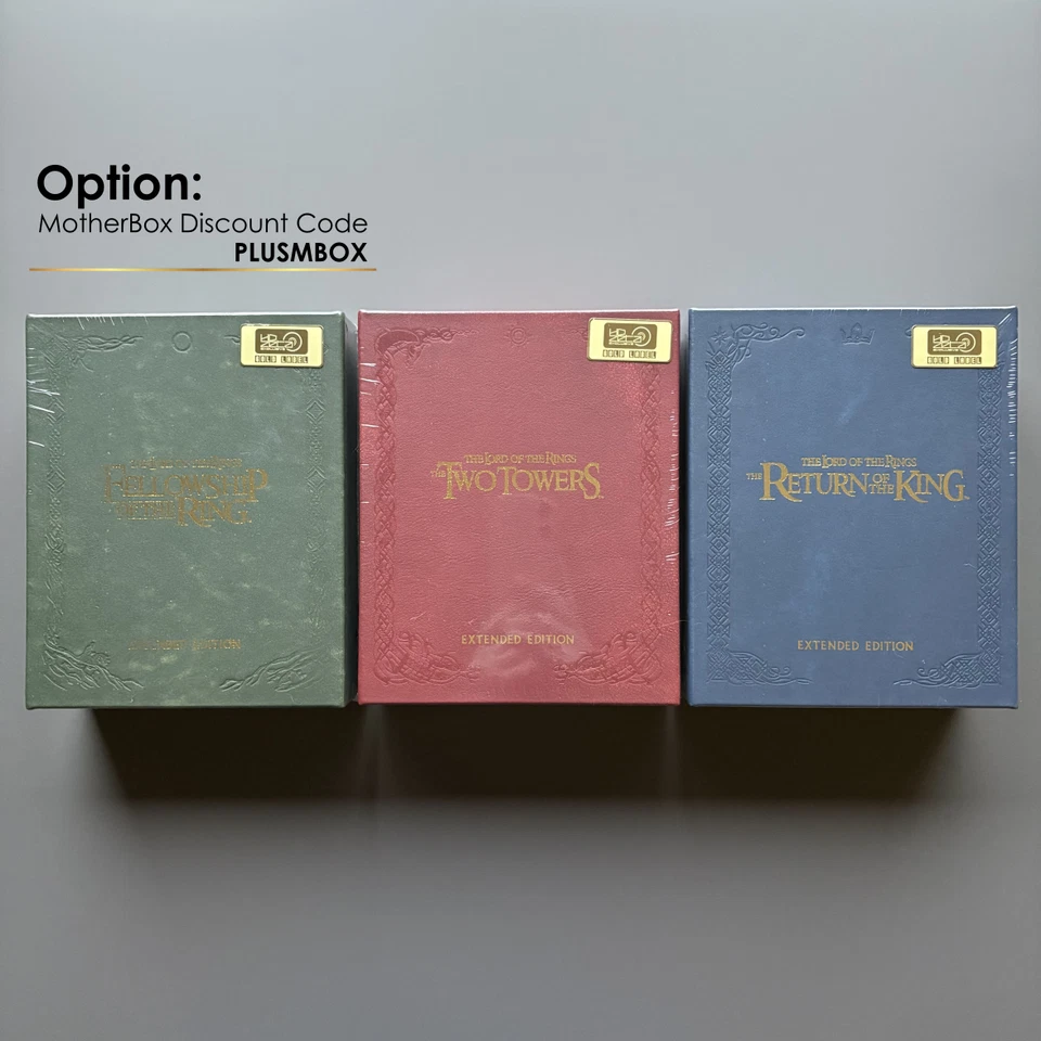 The Lord of the Rings Trilogy HDzeta Gold Label Steelbook 1-Click Leather Box - Image 1 of 4