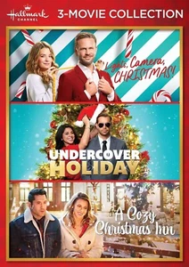 New! Hallmark 3 Movie Collection DVD Lights, Camera,Christmas Undercover Holiday - Picture 1 of 4