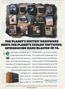 Vintage/Retro Creative Game Blaster CD 16 Print Ad Promo 1994 (B) - Picture 1 of 2