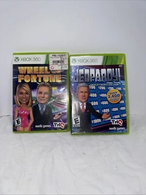 Xbox 360 Lot Wheel Of Fortune Jeopardy Nordic Games - Image 1 of 3