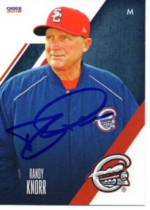 Randy Knorr 2018 Syracuse Chiefs Signed Card