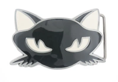 Black Cat Enamel Metal Belt Buckle - Image 1 of 2