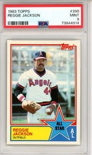 1983 TOPPS #390 REGGIE JACKSON All Star PSA 9 MINT NEW PSA CASE