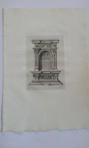 Eau Forte MONUMENT ARCHITECTURAL travail ITALIEN XVIéme collection SAUVAGEOT - Picture 1 of 2
