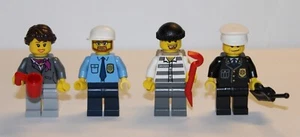 Set of 4 Lego minifigures from set #3661 Bank & Money Transfer - Picture 1 of 5