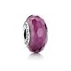 Pandora Murano Glass Charm Purple Faceted  Bead Silver￼ S925 ALE 791071 New