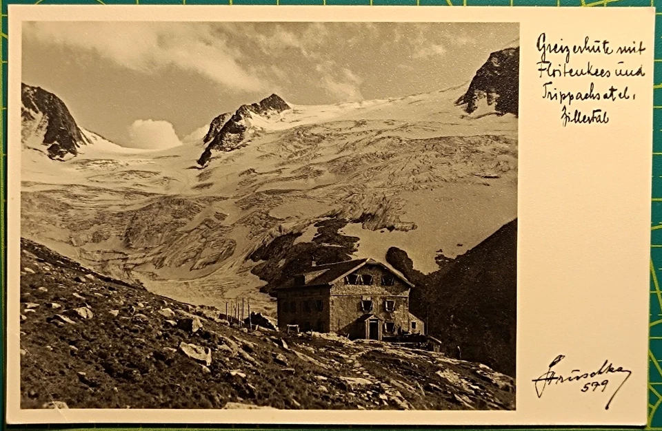 Germany postcard 1942,Floitenkees 2240m,Hans Hruschka Foto#1,official stamp,RARE - Image 1 of 4