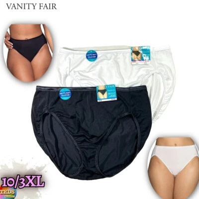 Nuevo con etiquetas Paquete de 2 calzoncillos Vanity Fair 10/3XL iluminación corte alto surtidos 13108 Foto 1 de 4