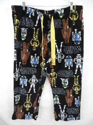 STAR WARS Plus 2X 18W 20W Black Polyester Fleece Pajama Bottoms Pants - Image 1 of 4