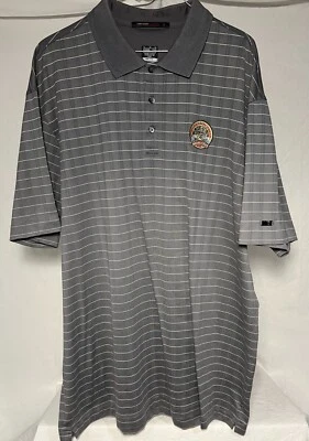 NIKE TIGER WOODS WHISTLING STRAITS XL Gray Golf Polo Shirt Mens Cotton - Image 1 of 4