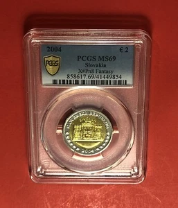SLOVAKIA- 2004-UNCIRCULATED 2 EURO CENT,GRADED BY PCGS MS69 - Picture 1 of 4