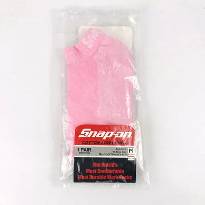 1 Pair Women's Pink Snap On Tools Ankle Socks Medium Brand New in Package USA - Image 1 of 3