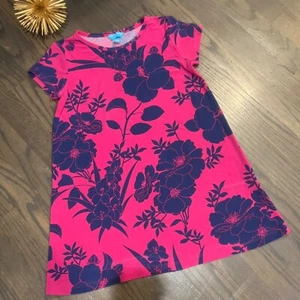 Tori Richard Honolulu Three Cheers Kimora Floral Midi Shift Dress Girls Size 6/7 - Picture 1 of 6