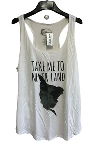 Camiseta sin mangas Hot Topics talla 3X Disney Peter Pan Neverland blanca nueva con etiquetas - Imagen 1 de 6