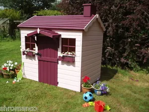 New Wooden Country Cottage Playhouse - NEW Painted or Unpainted - Picture 1 of 7